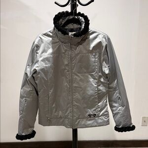 Cold As Ice Silver and Faux Fur jacket.